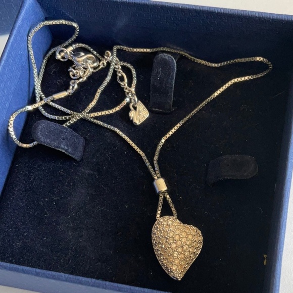 Swarovski Silver Heart Necklace - Picture 1 of 3